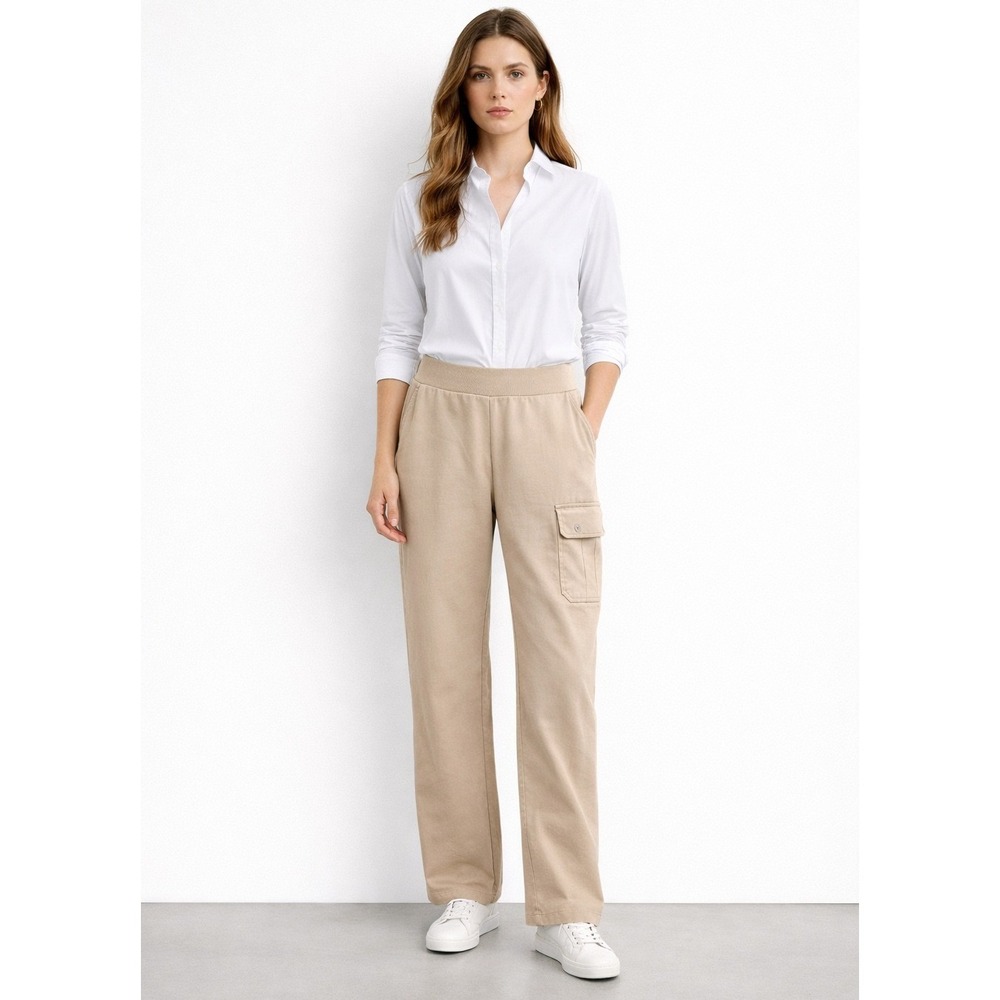LRL Lauren Active Ralph Lauren Beige Cargo‎ Pants Knit Straight Leg S P